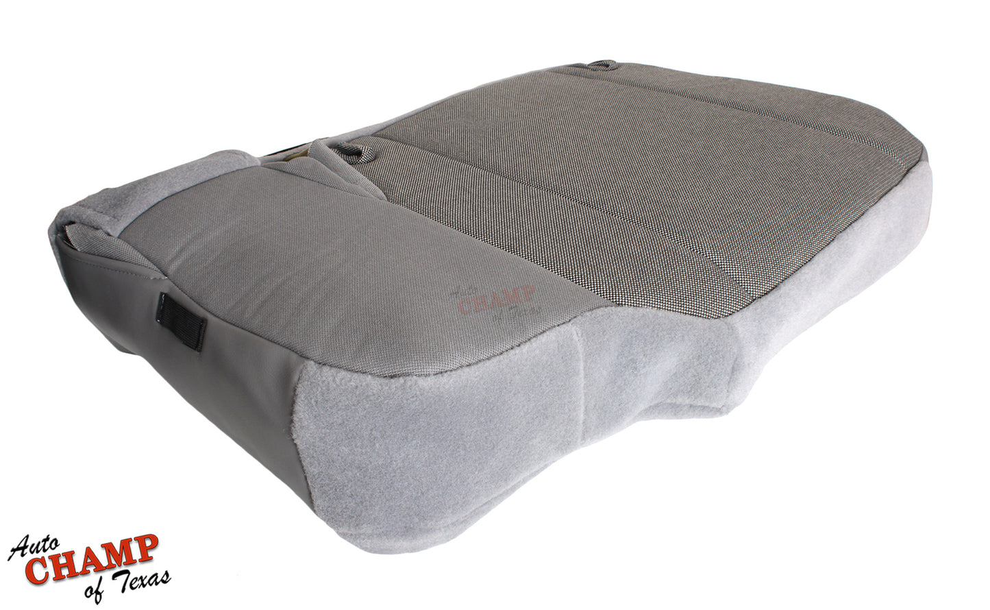 2000-2002 ford ranger driver side bottom seat cover gray cloth medium graphite angled bottom view