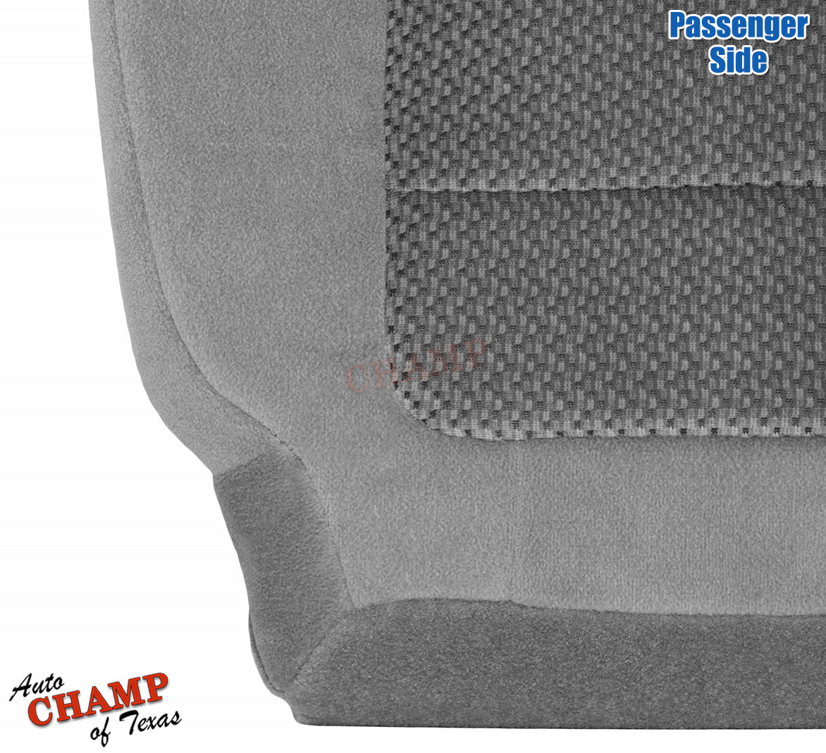 passenger bench seat base cover gray cloth 2002 ford f150 x cab