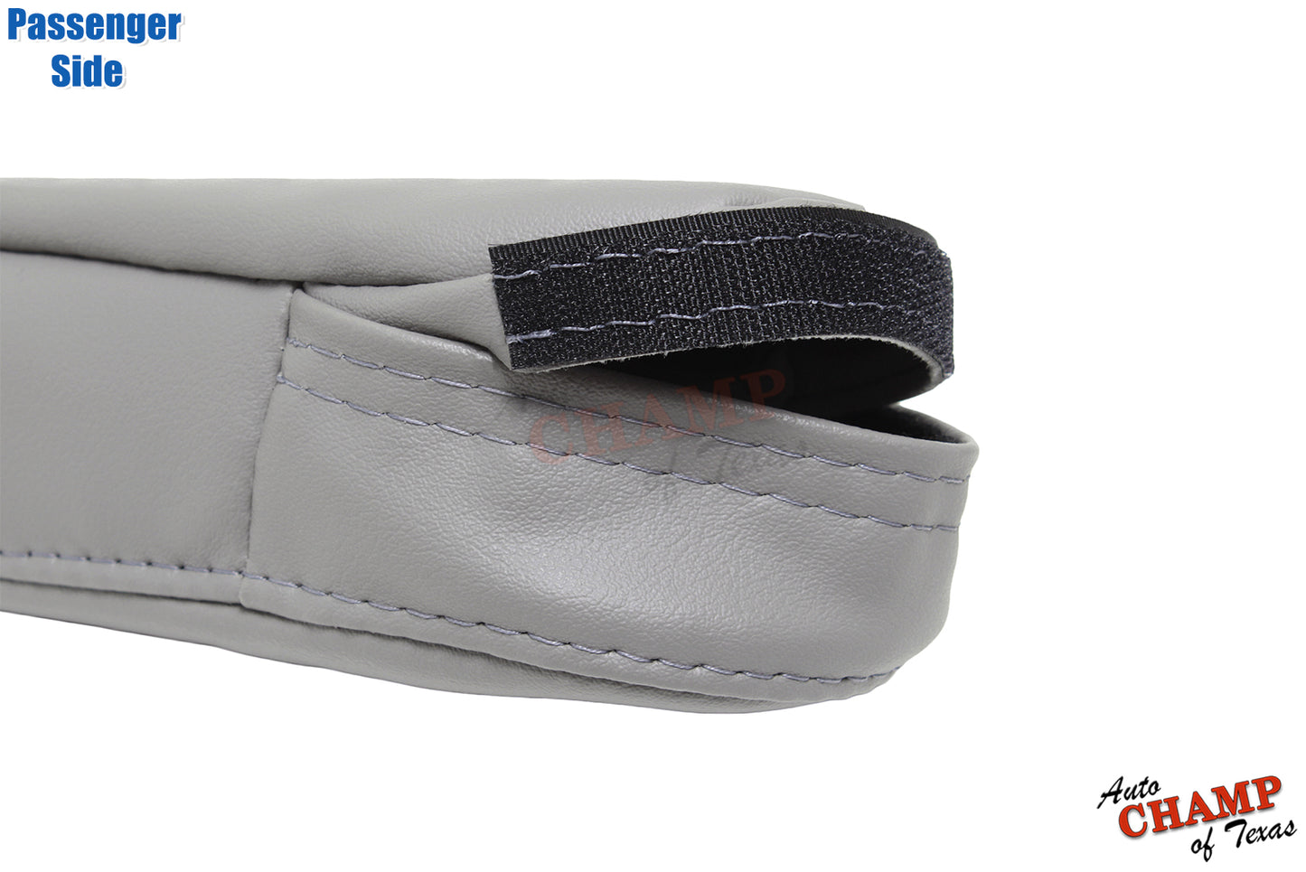 2000-2004 Tundra Limited SR5 passenger side armrest cover gray leather with velcro closure