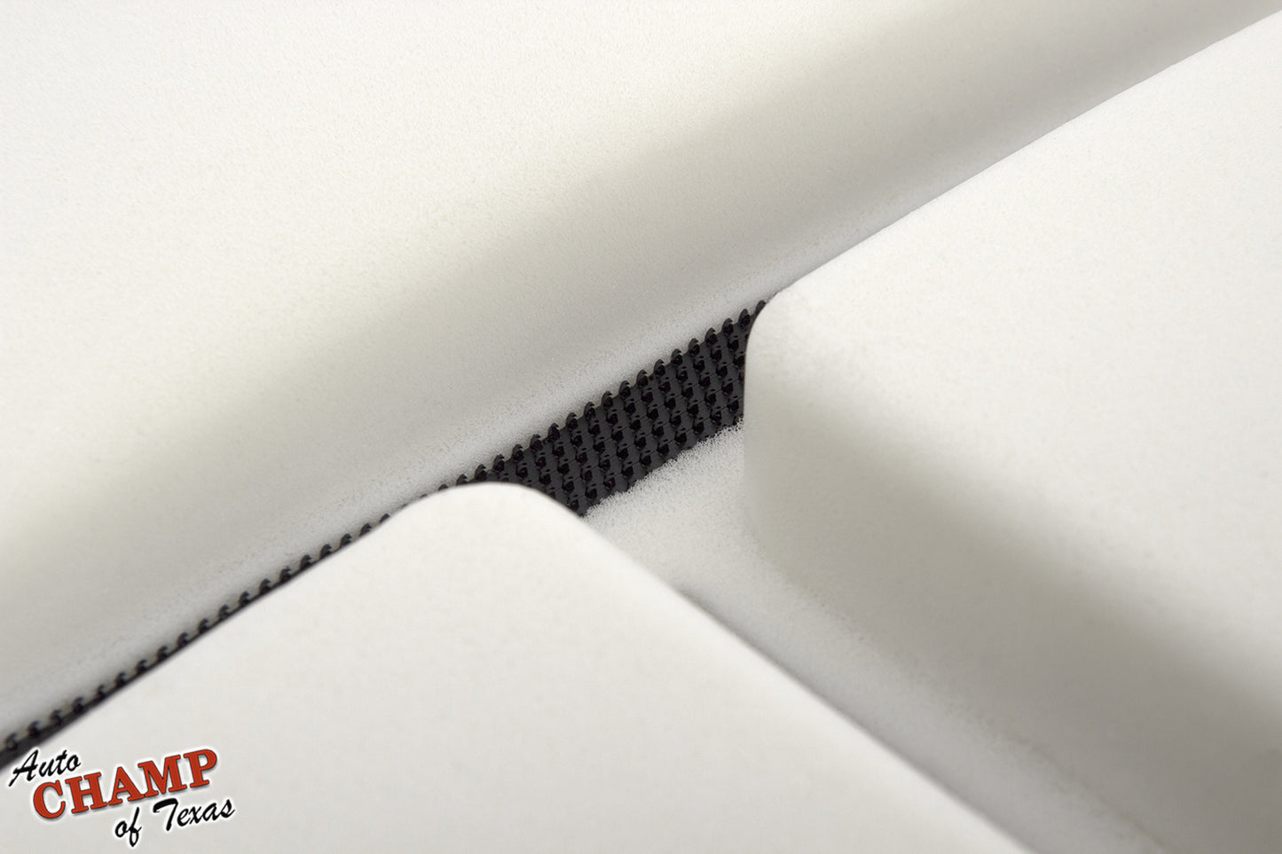 close-up of foam structure on 2001 ford f-250 lariat driver side seat cushion
