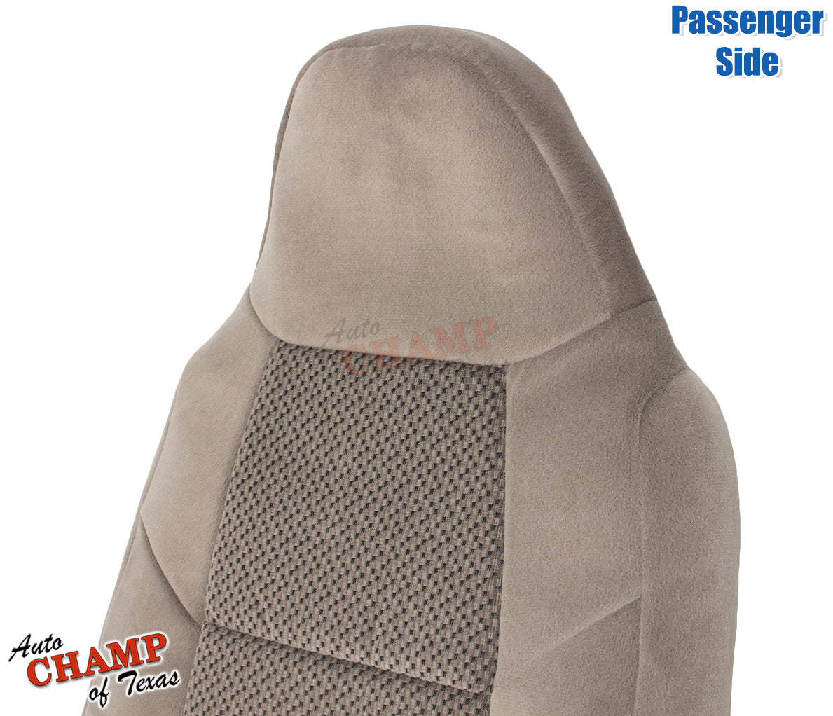 2001 ford f-250 xlt crew cab tan cloth passenger lean back seat cover factory match