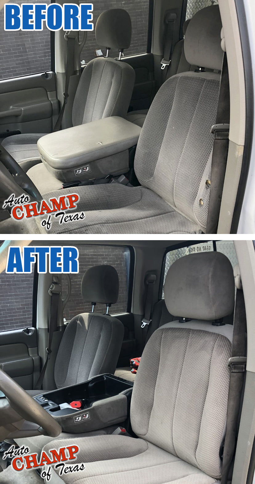 2002 2003 2004 2005 dodge ram driver seat cover before and after taupe cloth
