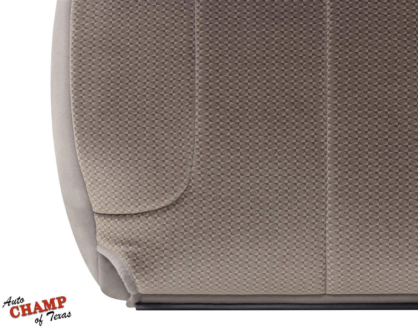 2002 2003 2004 2005 dodge ram driver lean back seat cover taupe cloth close up