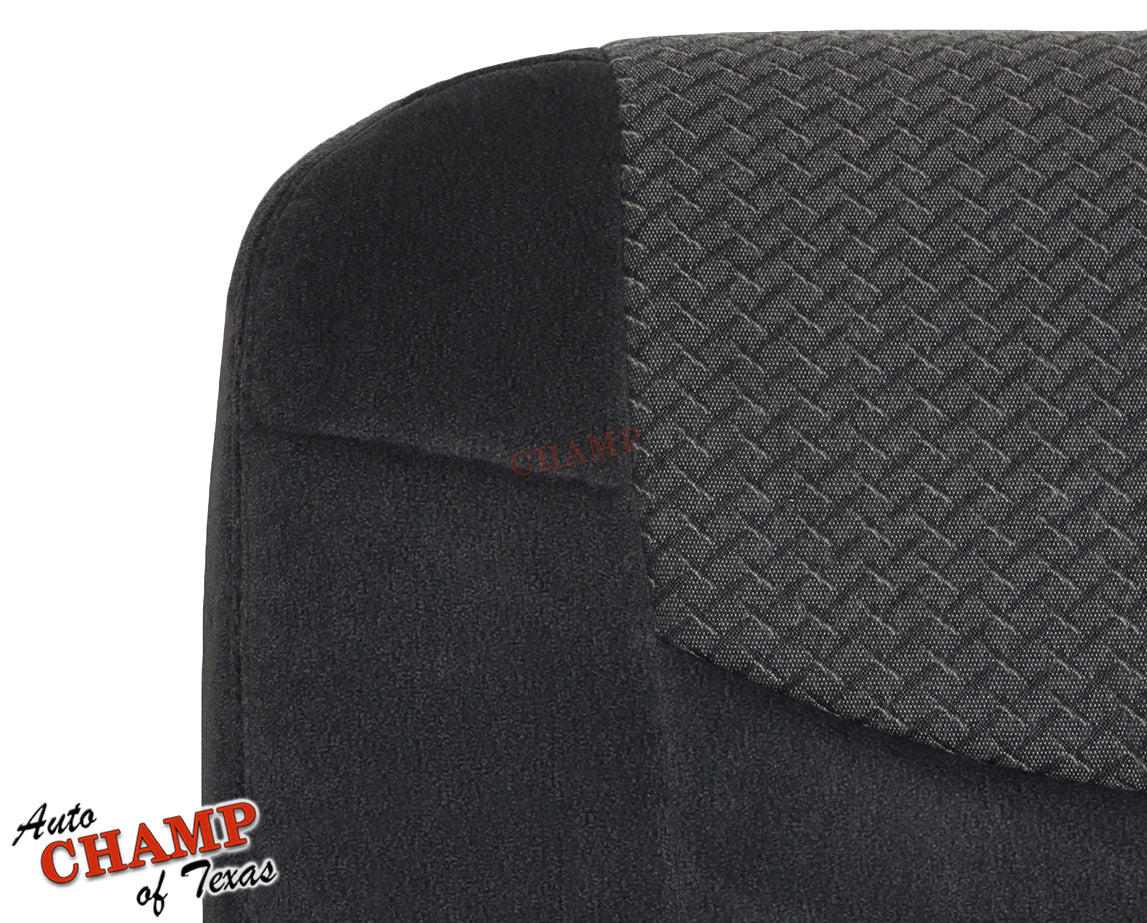 2002 chevy avalanche driver bottom seat cover gray cloth closeup