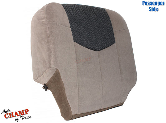 2002 2003 2004 chevy avalanche seat cover passenger side angle view gray cloth