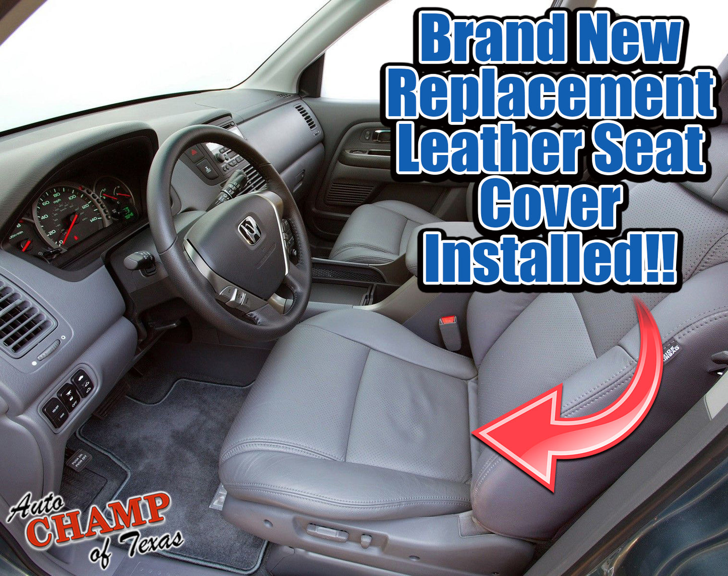 2004 honda pilot gray bottom seat cover perforated
