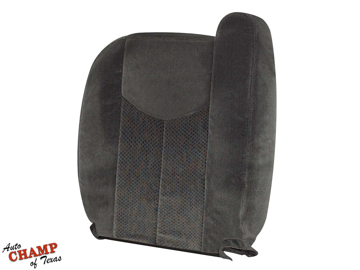 2003 2007 chevy silverado driver seat backrest cover dark gray cloth replacement