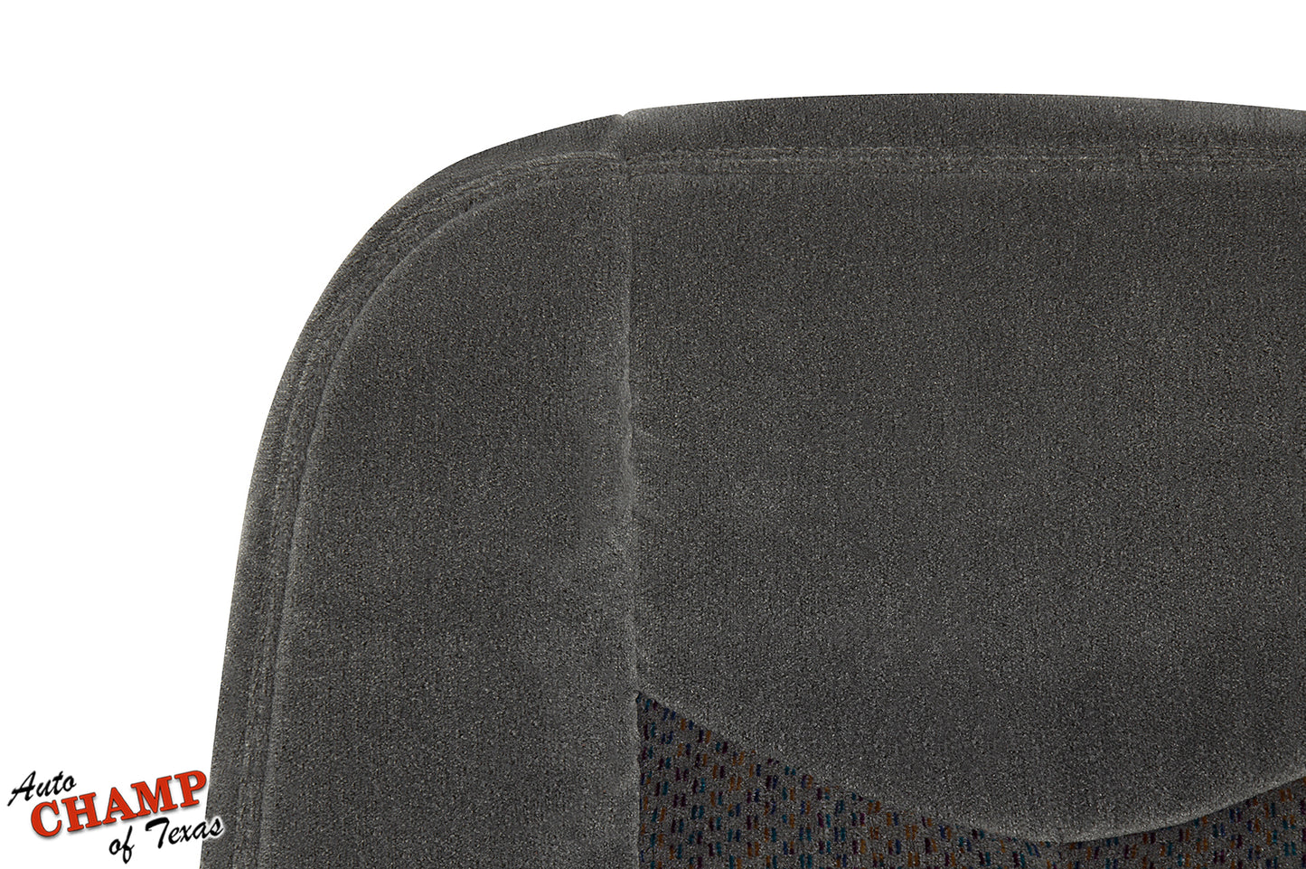03 07 chevy silverado driver seat cloth cover dark gray corner close view