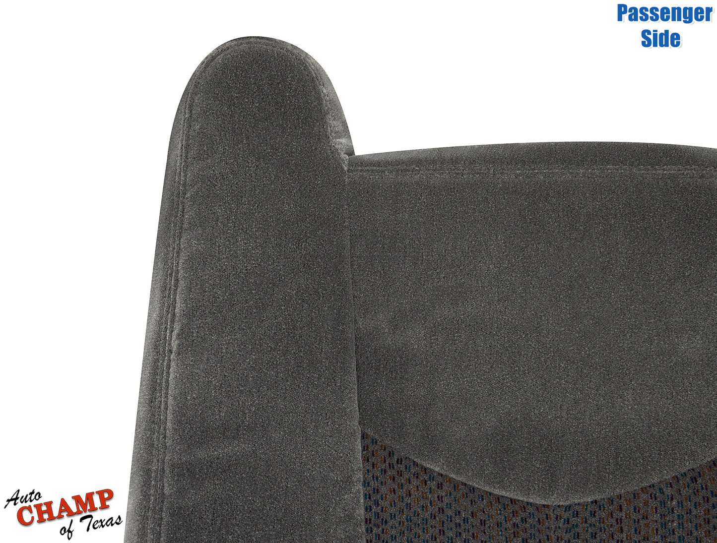 2003 2007 chevy silverado passenger seat backrest cloth cover dark gray oem fit