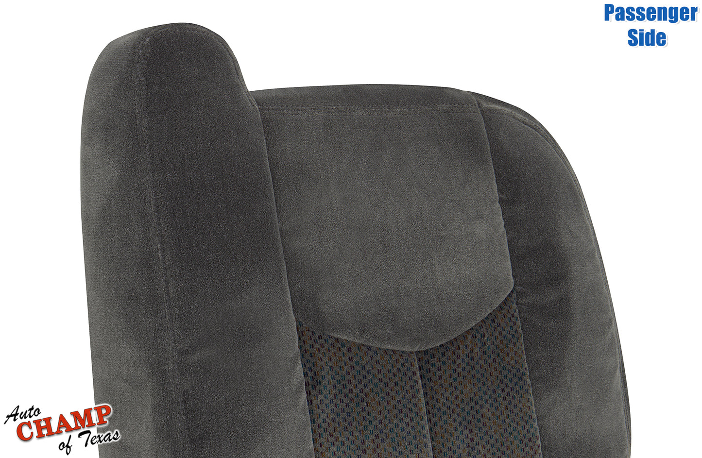2003 2007 chevy silverado passenger side cloth seat top view dark gray oem fit
