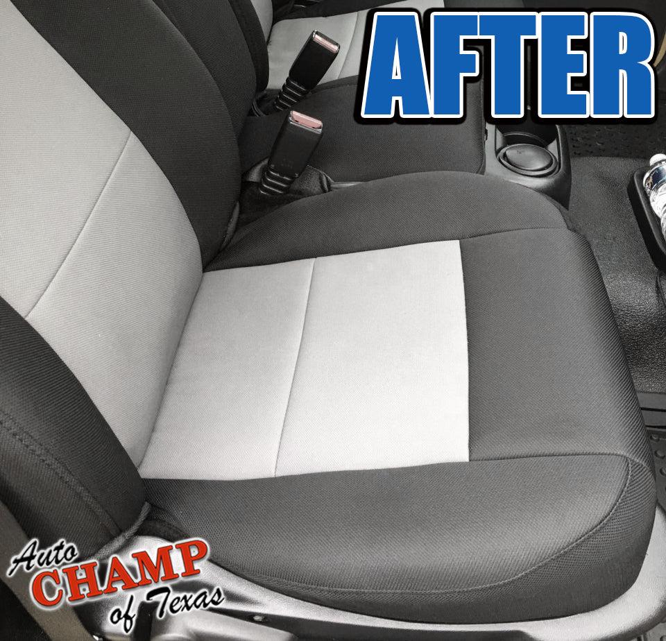 after installation of black and gray cloth seat cover for 2003-2011 Ford Ranger