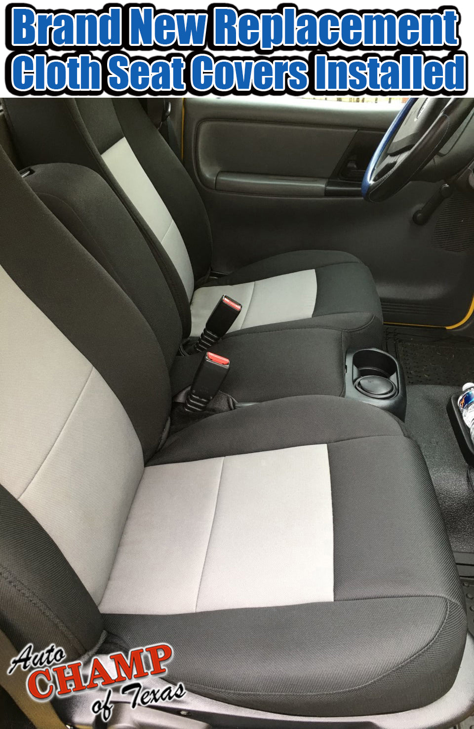 brand new replacement cloth seat covers installed 2003-2011 Ford Ranger black gray