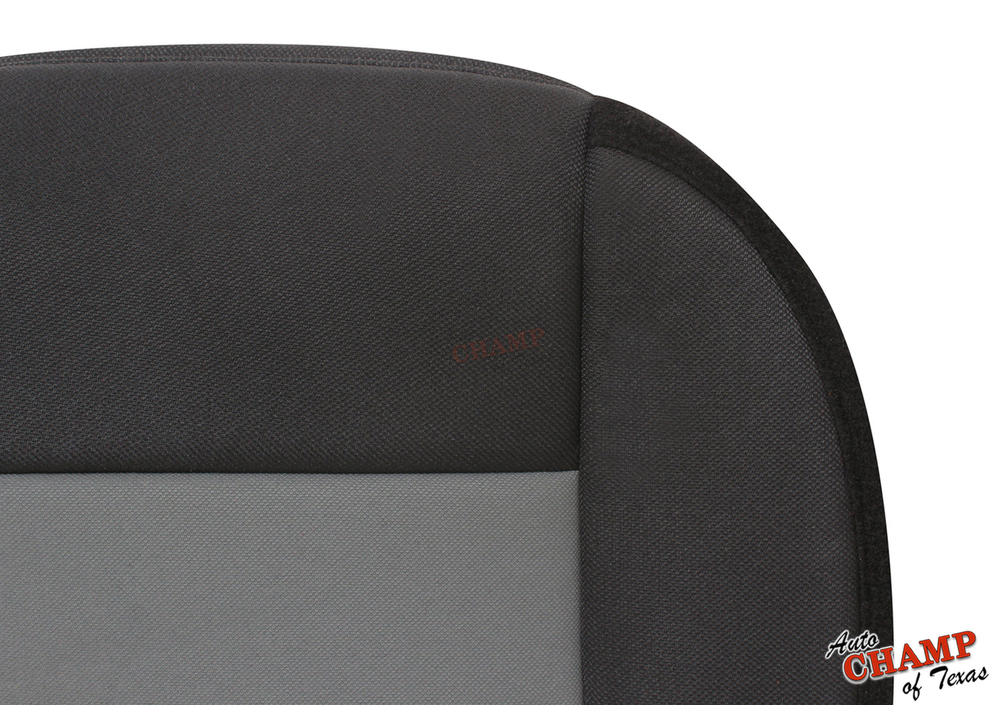2003-2011 ford ranger driver side bottom cloth seat cover black gray detailed stitching view