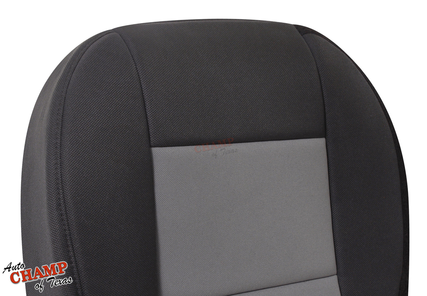 2003-2011 ford ranger driver side bottom cloth seat cover black gray close-up view