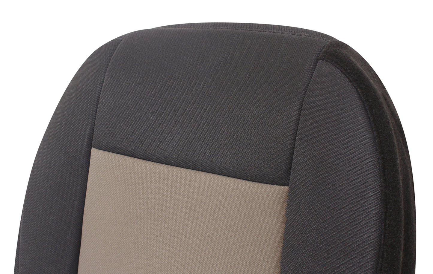 2003-2011 Ford Ranger seat cover black tan 50/50 seat setup close-up