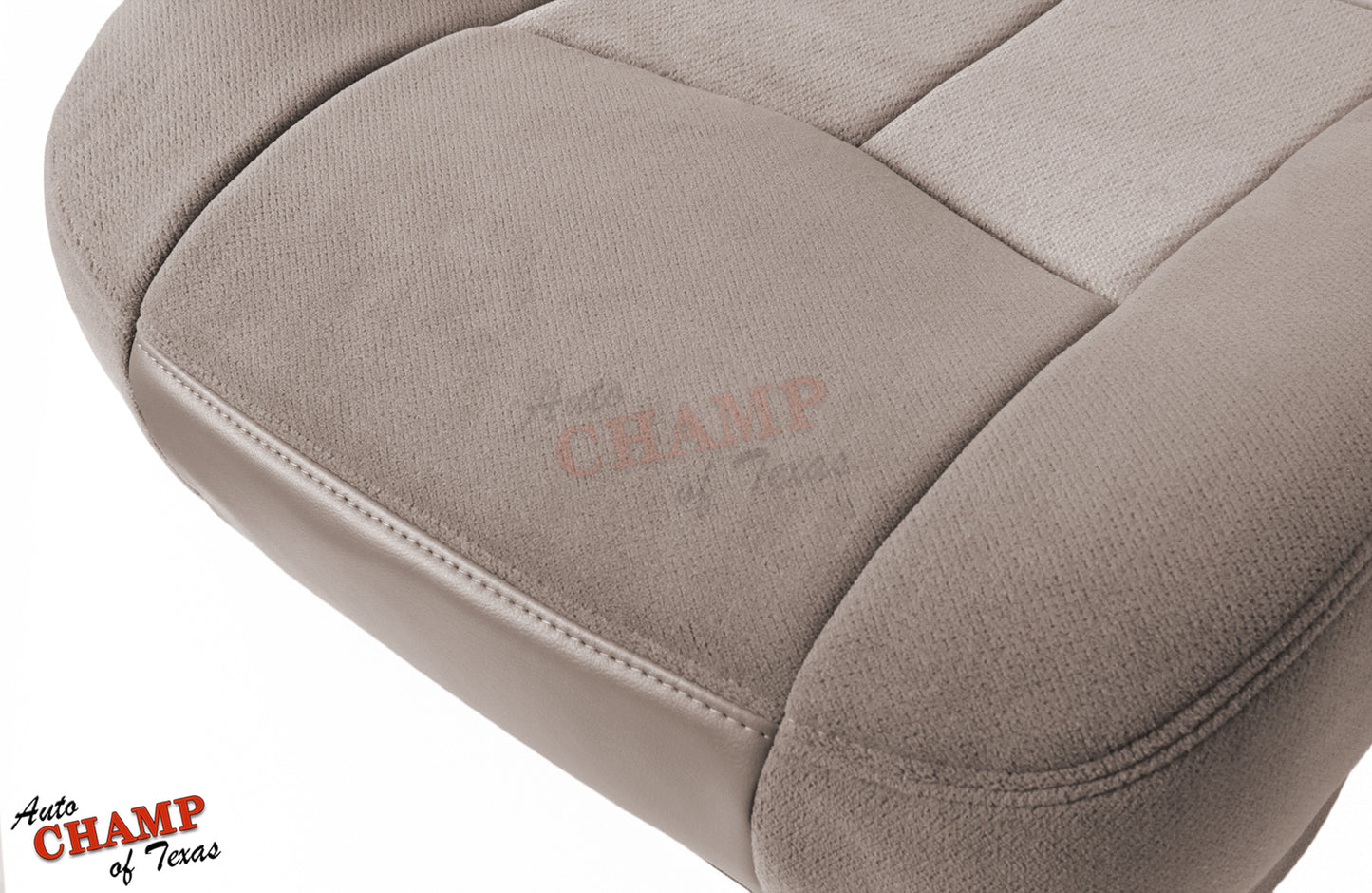 gmc sierra cloth seat edge curve close up