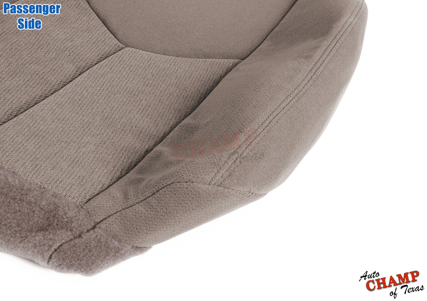 2003 2007 gmc sierra passenger seat cover angled view medium neutral tan cloth