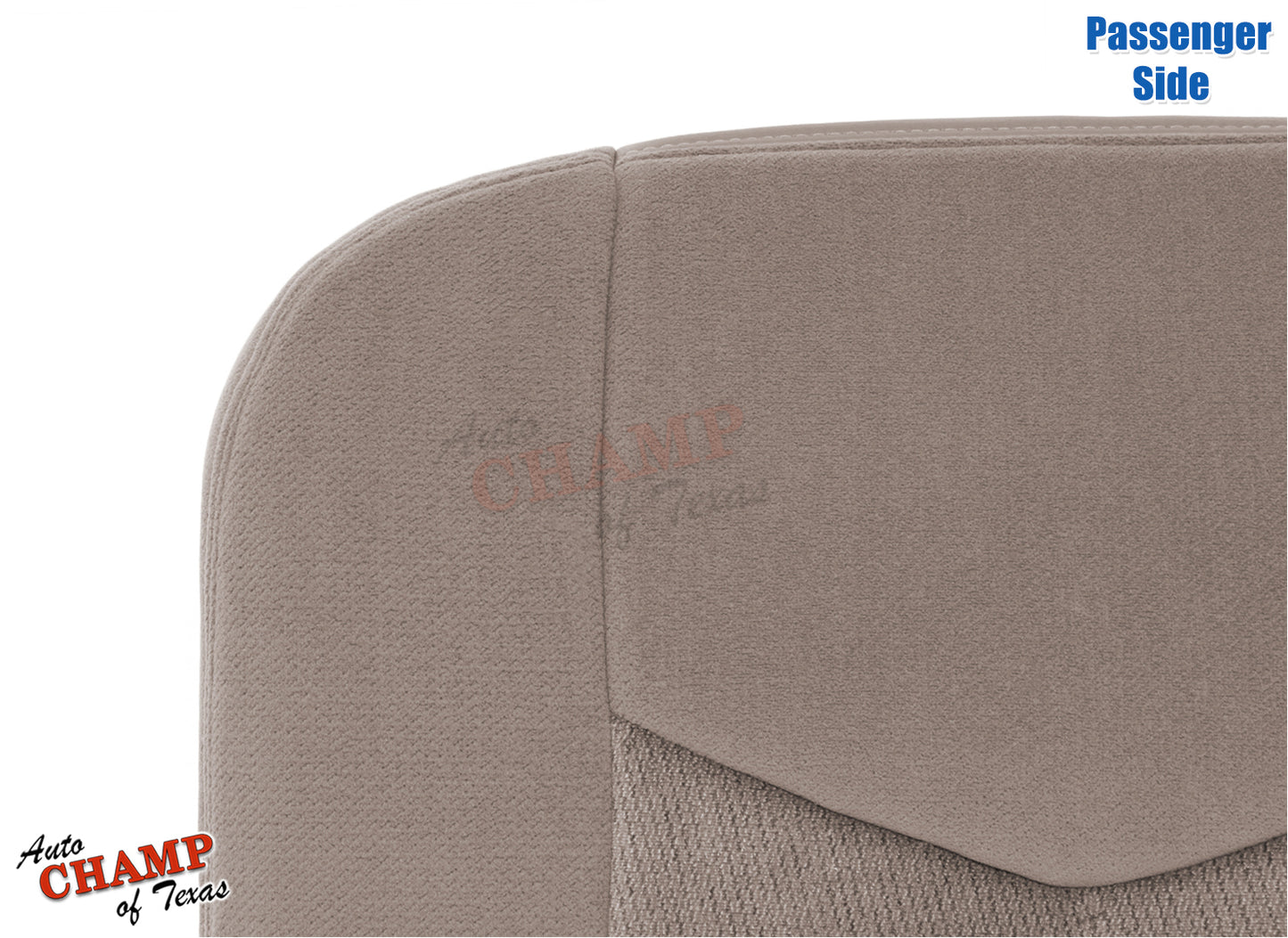 gmc sierra cloth seat corner curve tan