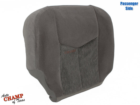 2003 2007 chevy silverado passenger seat cover gray angled upright view