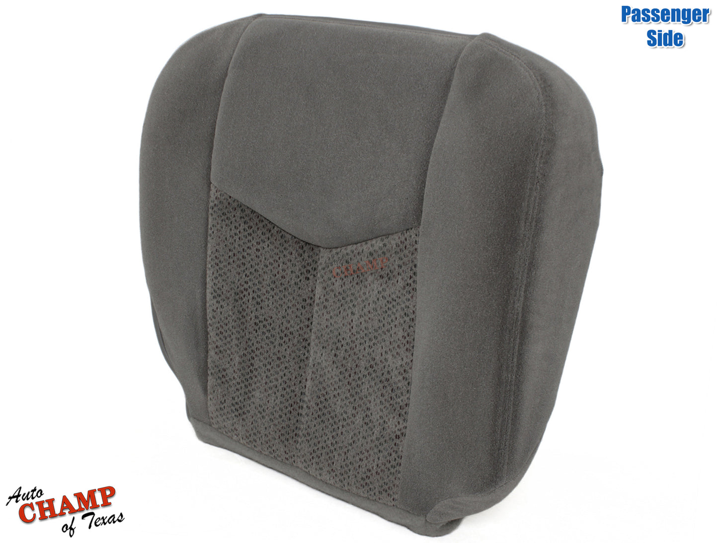 2003 2007 chevy silverado passenger seat cover gray upright angled front view