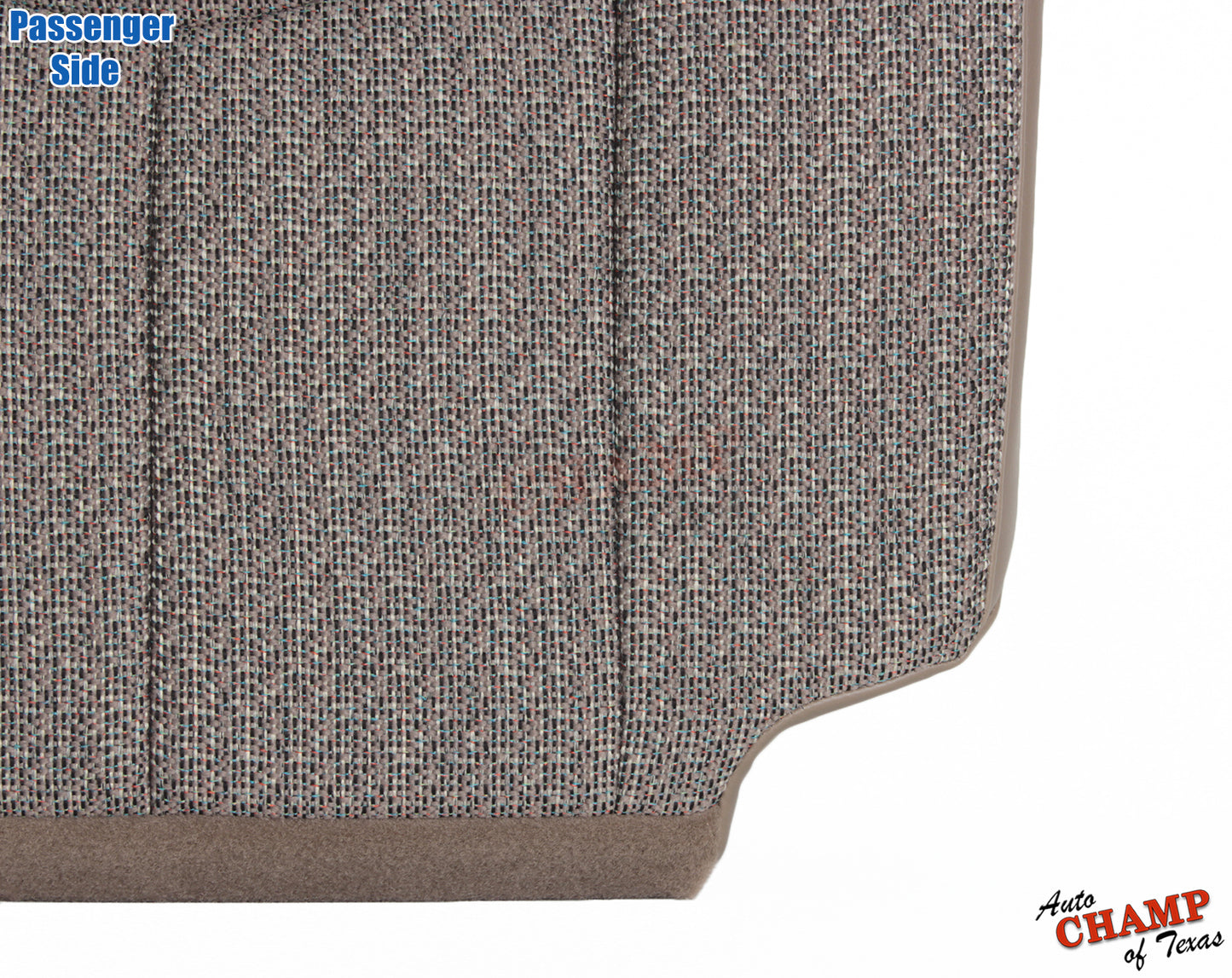 2003 2007 gmc sierra passenger bottom seat cover tan cloth texture closeup