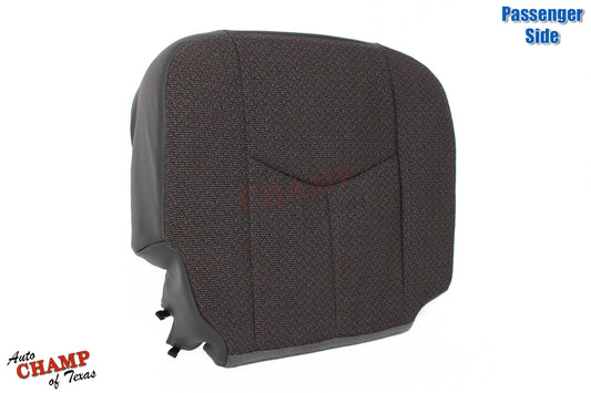 2007 gmc sierra passenger seat backrest black cloth straight full view