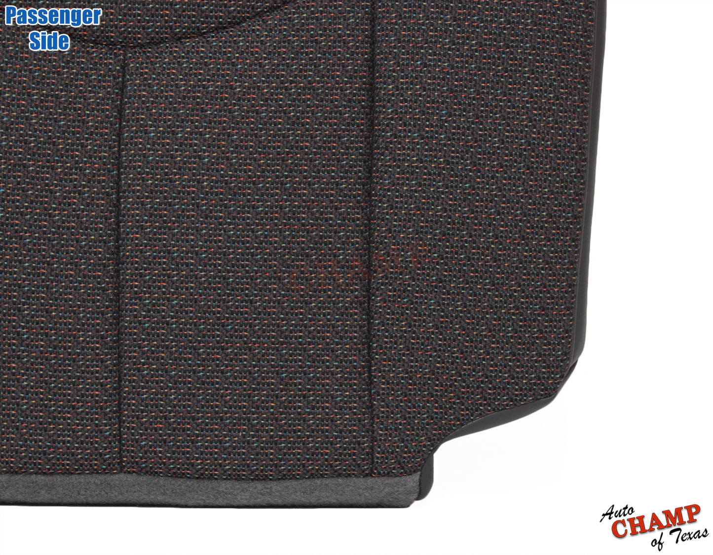 2007 gmc sierra passenger seat cover black cloth closeup