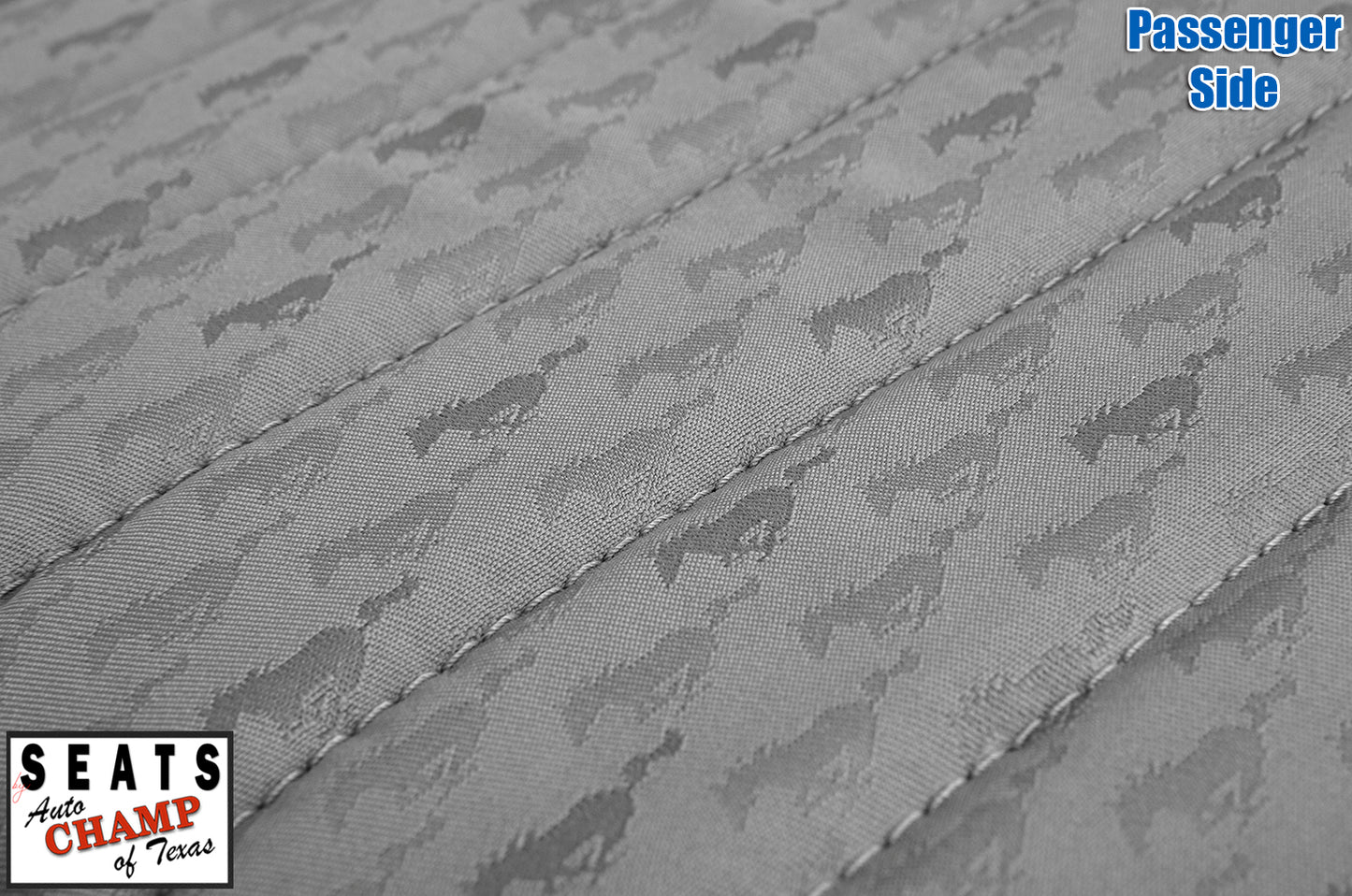 mustang seat insert pattern stitching 2005 2006 2007 2008 gray cloth passenger side