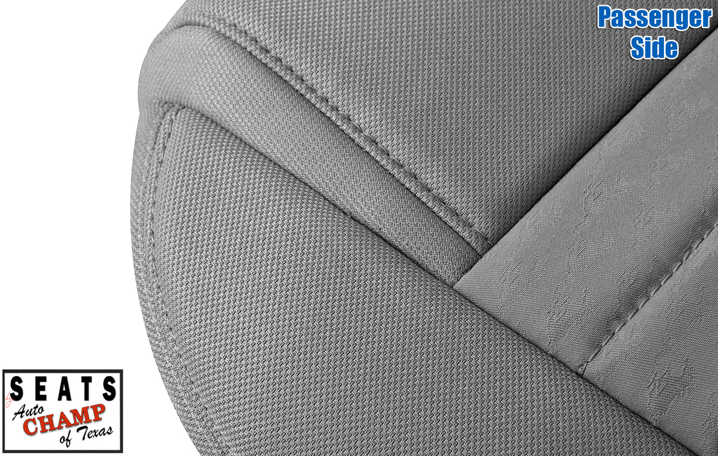 closeup gray cloth seat stitching mustang 2005 2006 2007 2008 passenger side
