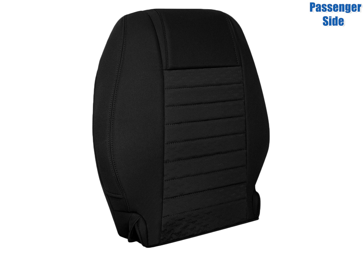 black cloth seat cover mustang passenger side full view 2005 2006 2007 2008