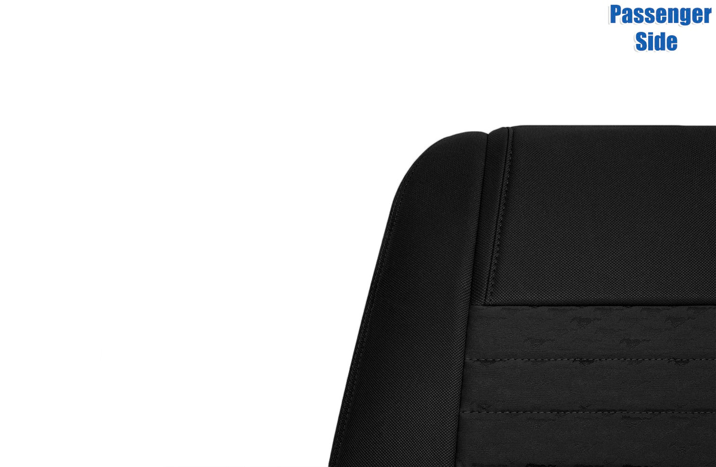 black cloth seat cover mustang passenger side top portion 2005 2006 2007 2008