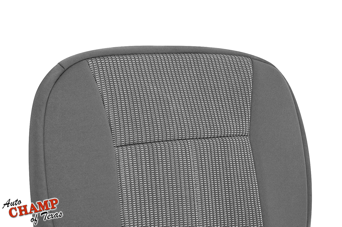 top angle view seat bottom dodge dakota gray cloth