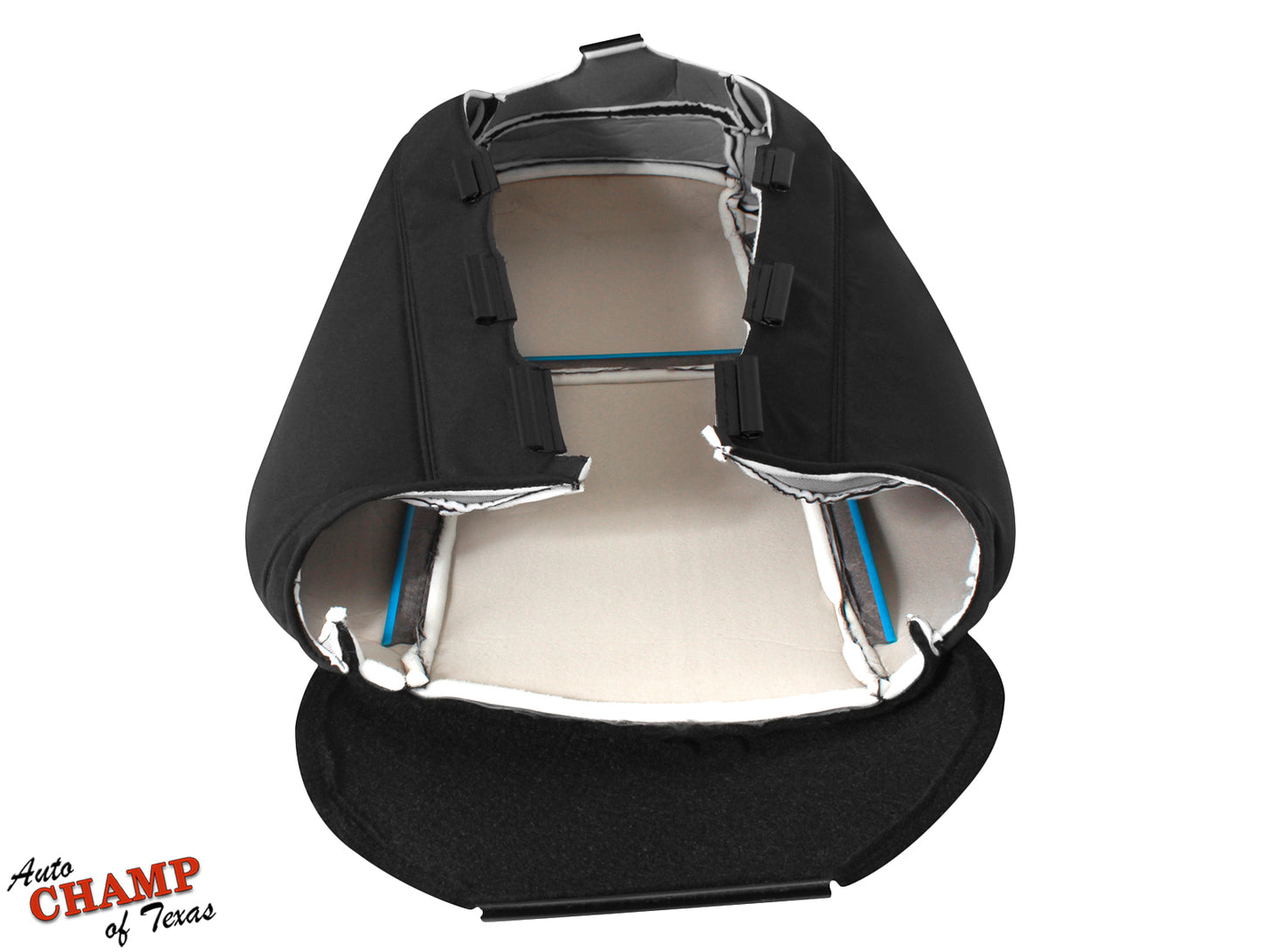chevy silverado 2007 2014 cloth lean back seat cover driver black gray