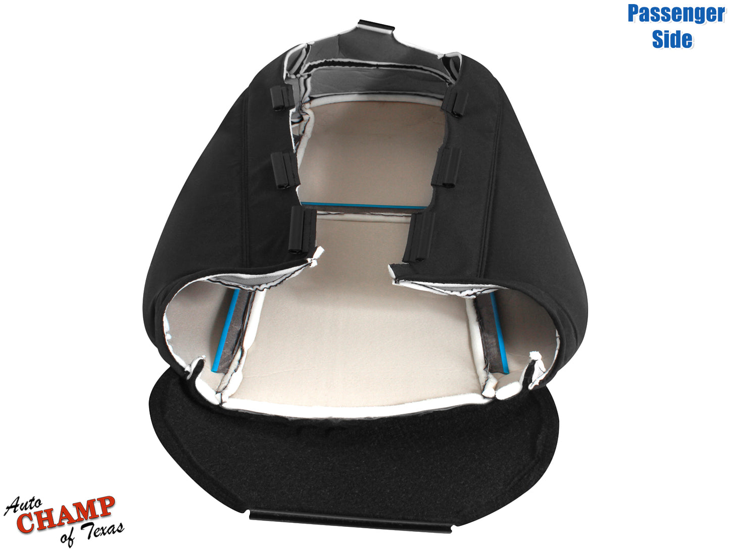 2007 2014 gmc sierra passenger seat back cover underside cloth black