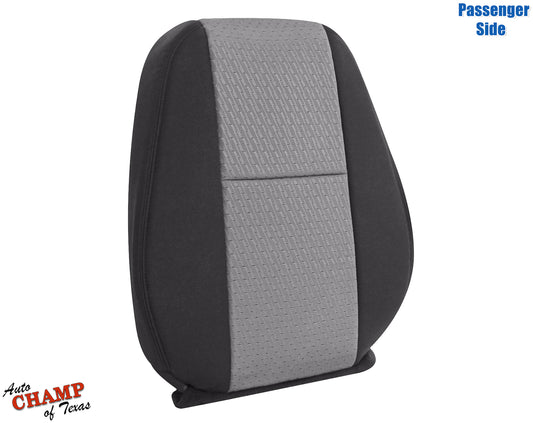 2007 2014 chevy silverado passenger seat cover lean back cloth black gray