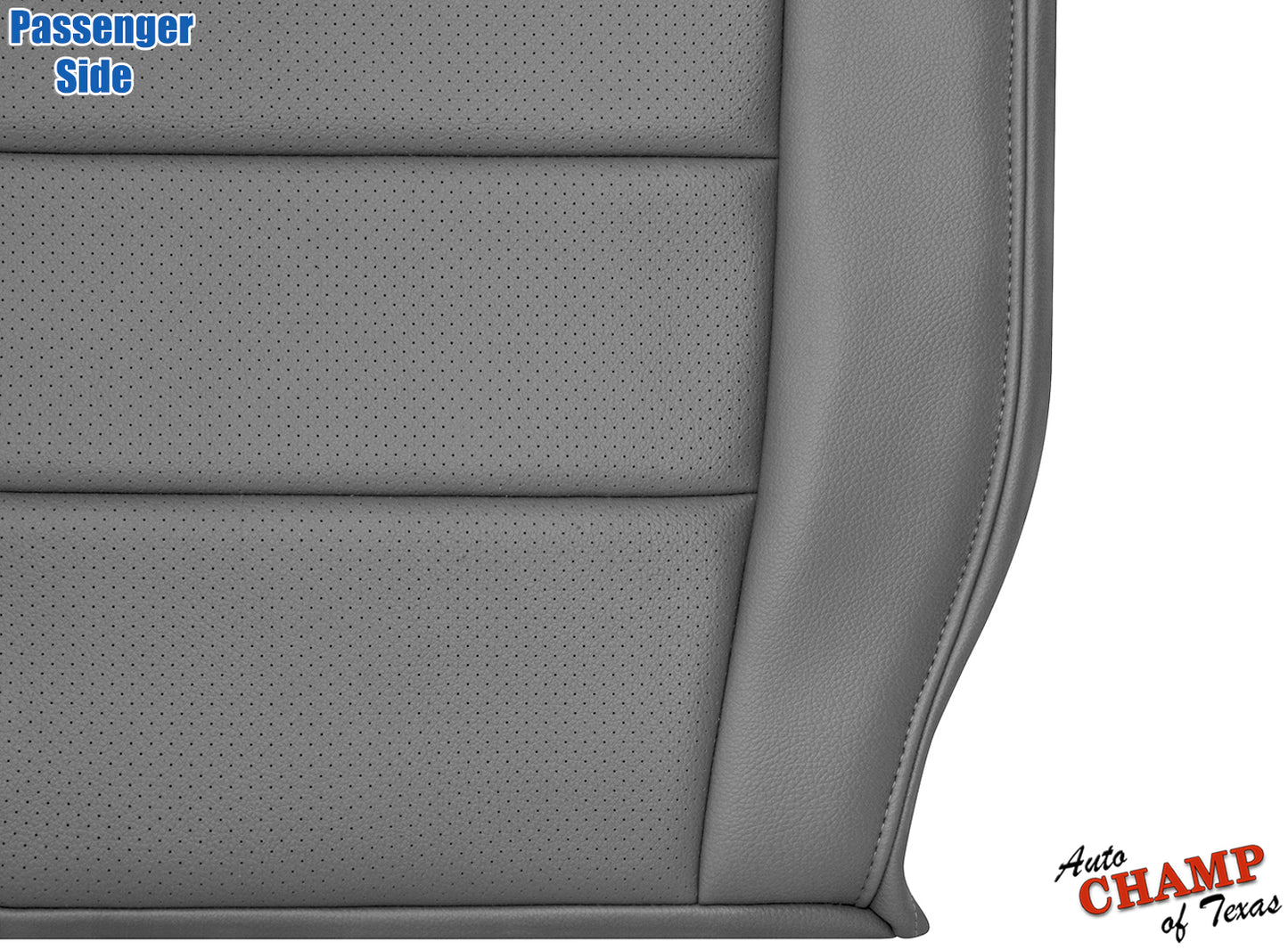 2009–2014 Honda Ridgeline Passenger Side Bottom Perforated Leather Seat Cover Gray