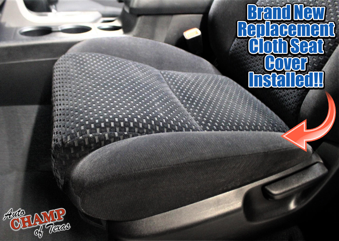 toyota tundra 2007 2014 black cloth driver bottom seat cover installed