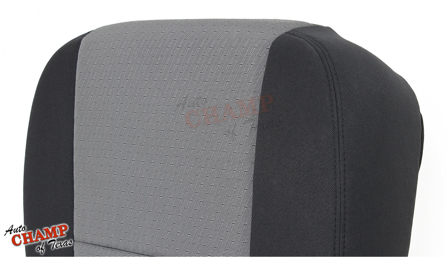 2007 2008 2009 gmc sierra cloth seat cover driver backrest gray black