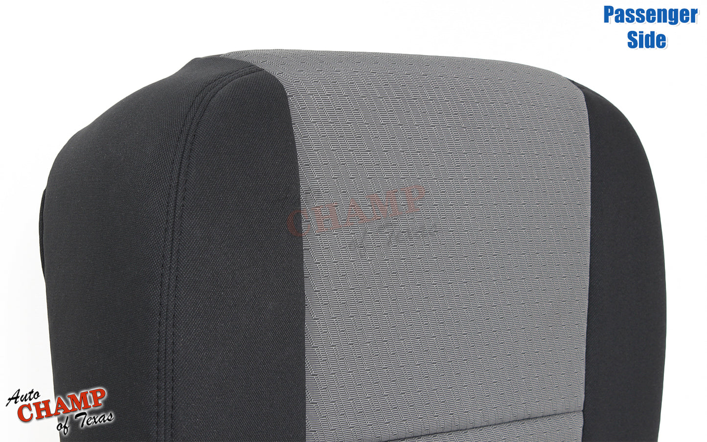 2007 2009 gmc sierra seat cover passenger backrest gray black cloth oem replacement