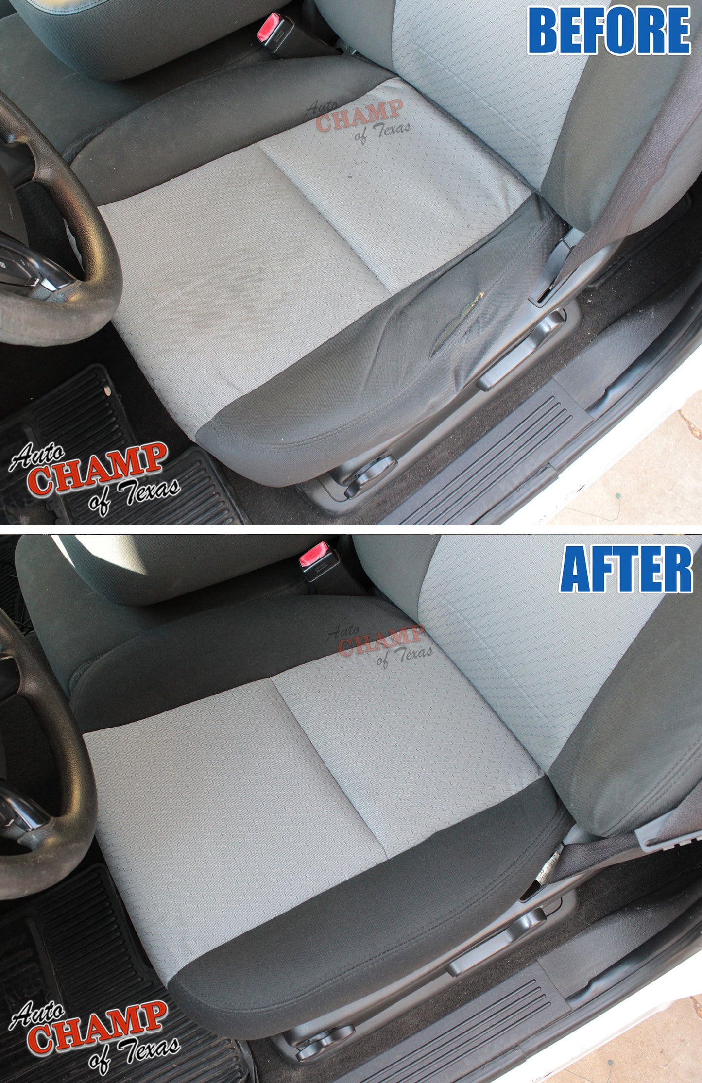 close up of 2014 2021 chevy silverado cloth seat cover gray fabric texture showing durable oem quality material for driver bottom seat replacement