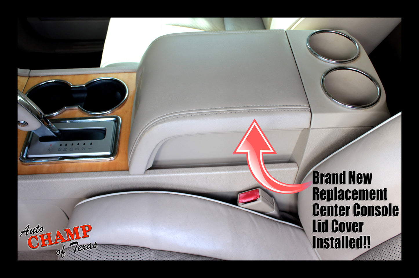 lincoln navigator camel lid leather console