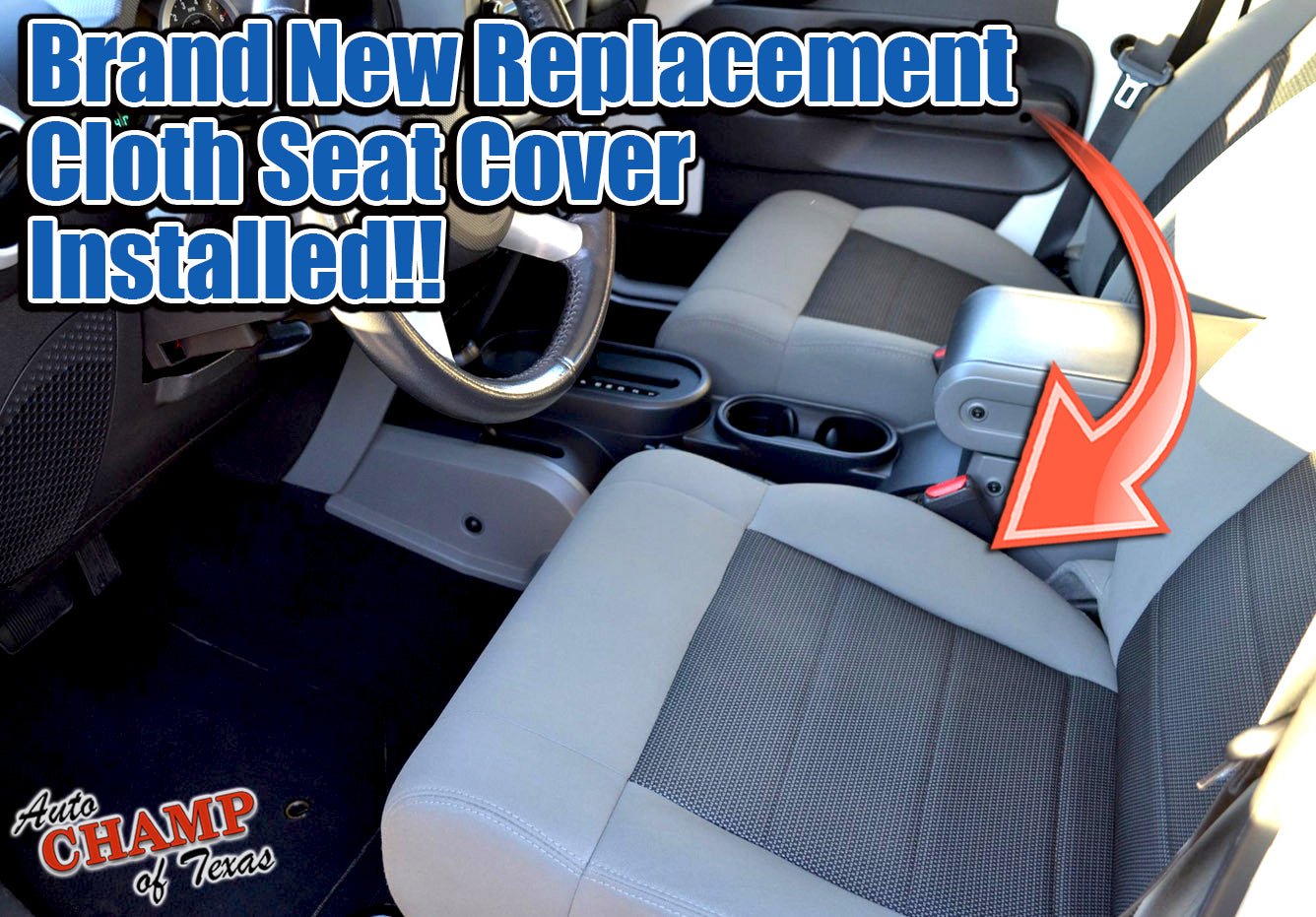 2008 jeep wrangler bottom cloth seat cover gray material texture
