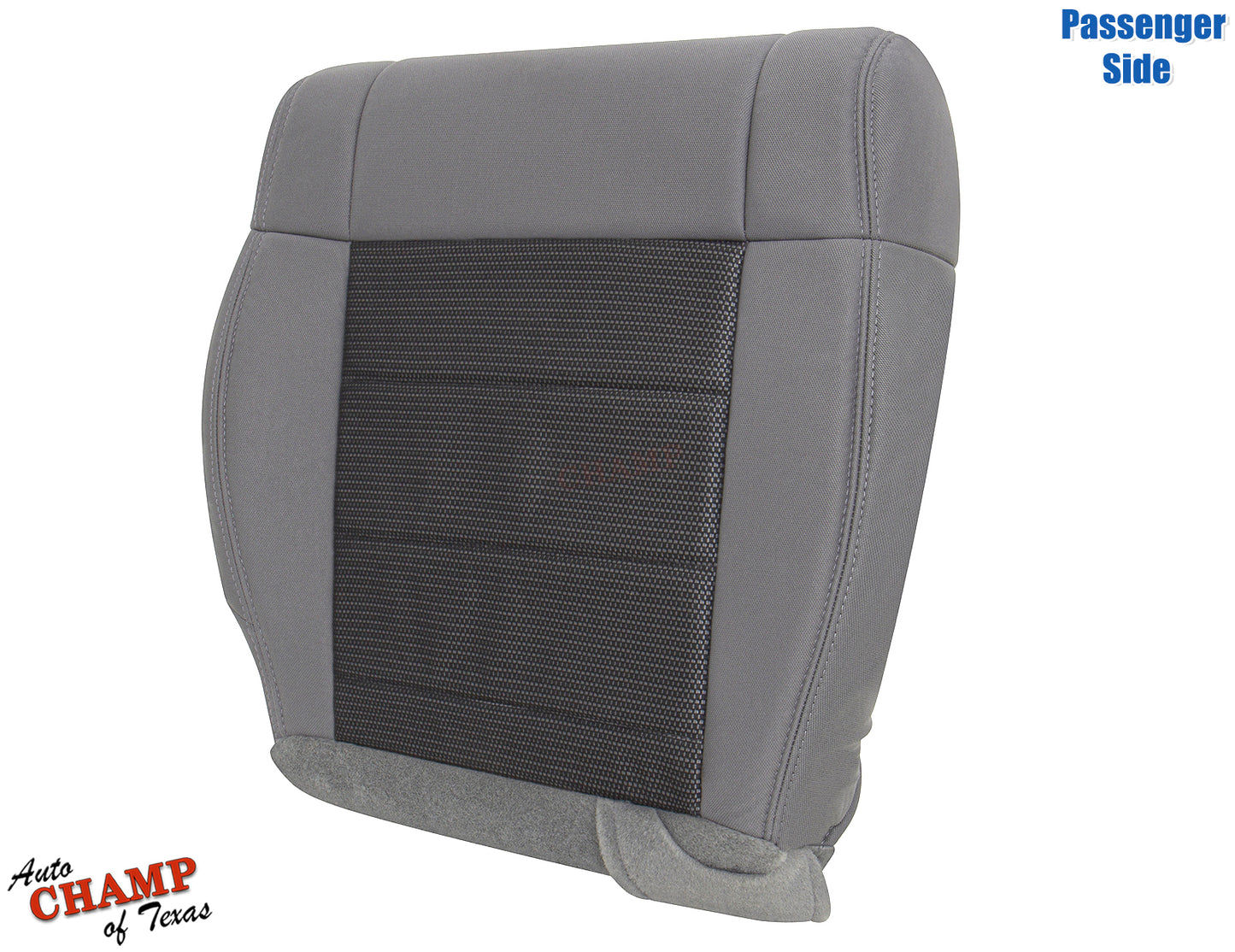 2008 jeep wrangler bottom cloth seat cover gray angled view
