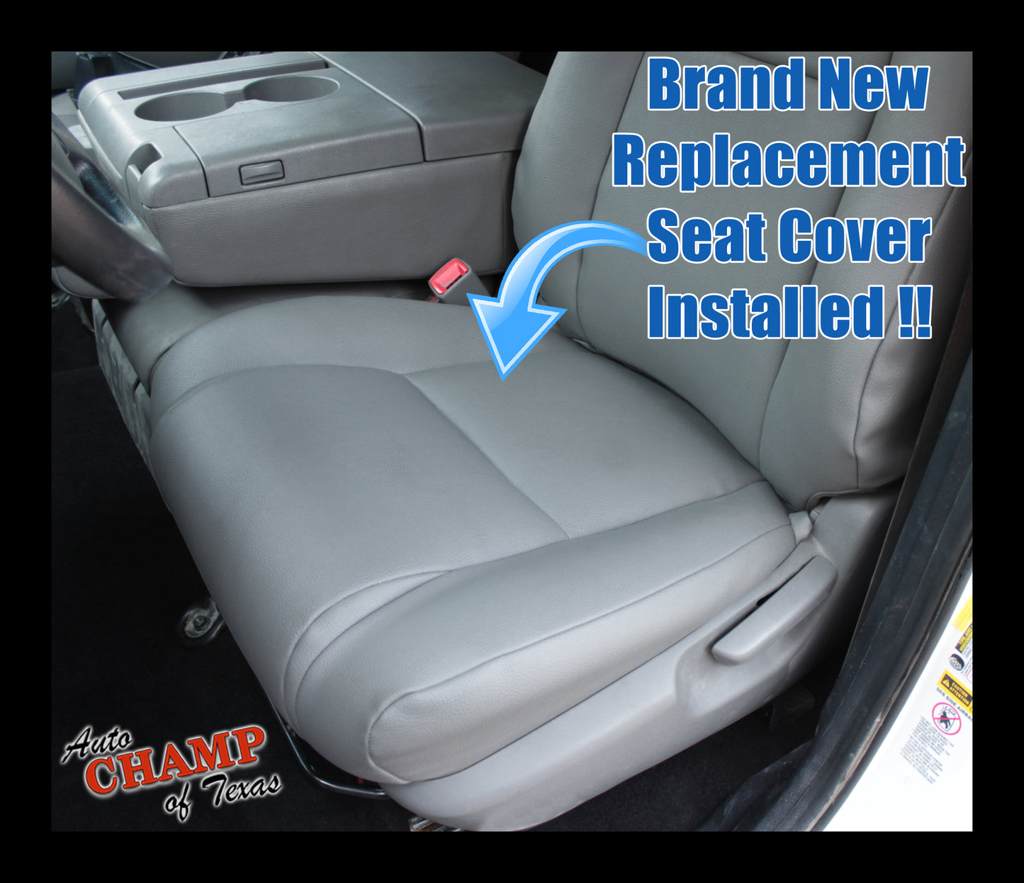 gray tundra vinyl cushion bottom seat cover oem