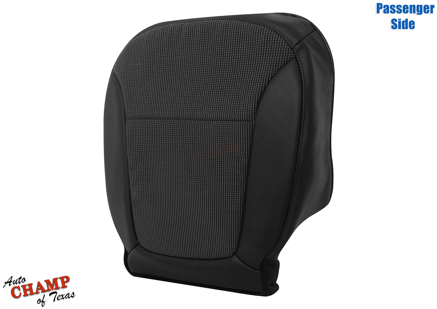 2013 2015 chevy malibu bottom seat cover black cloth leather angled view