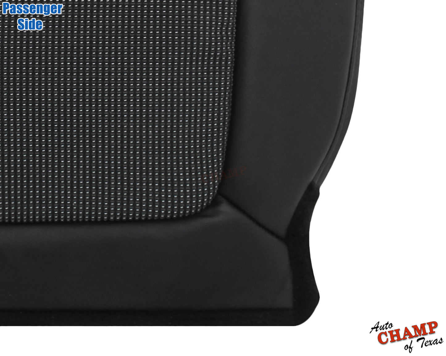 2013 2015 chevy malibu bottom seat cover black cloth leather close material view