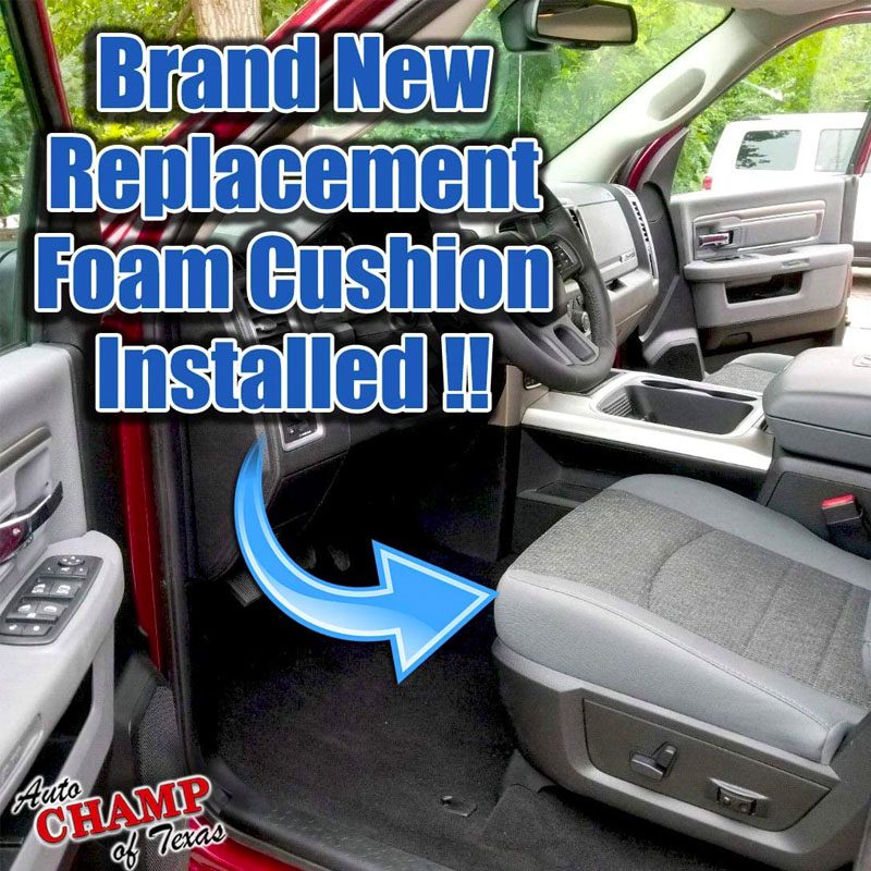 2013 to 2018 dodge ram driver seat cushion installed