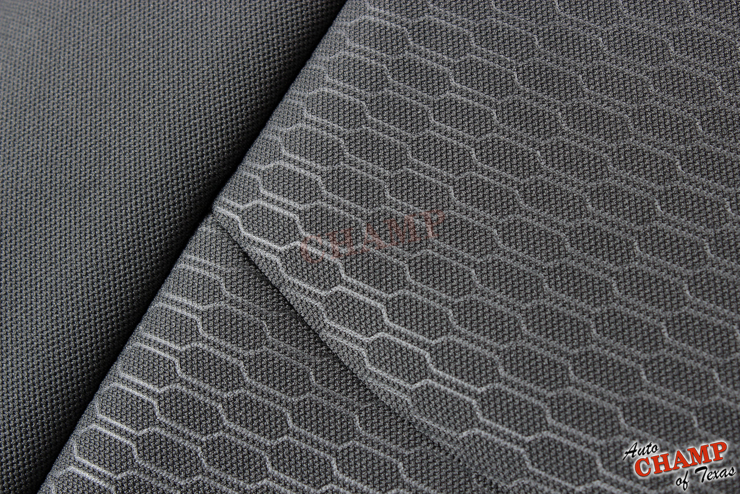 gray cloth hexagon texture seat fabric closeup 2013 2018 dodge ram 1500 2500 3500 auto champ of texas