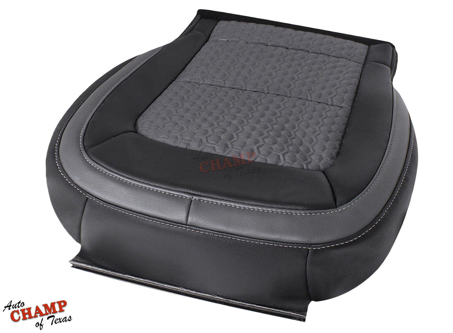 2015 2022 chevy colorado z71 driver bottom seat cover angled view jet black dark gray