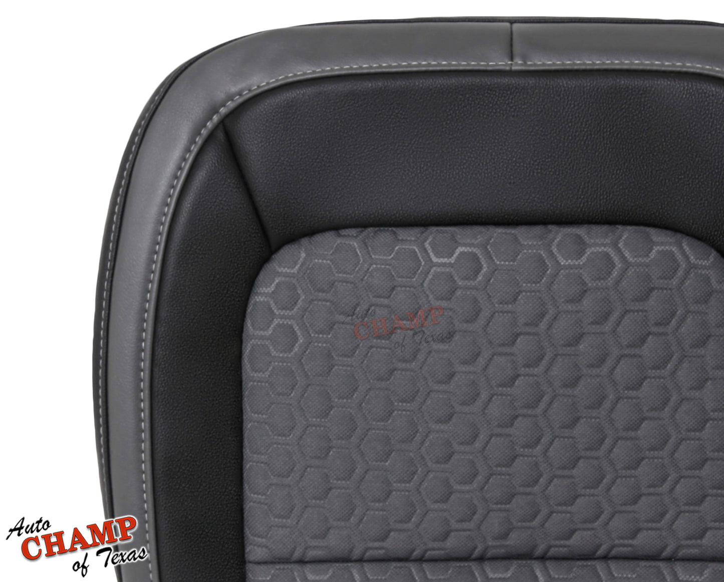 2015 2022 chevy colorado z71 driver seat cover upper backrest closeup jet black dark gray